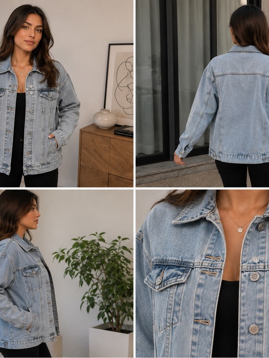 Bluenotes Jackets & Blazers - Bluenotes Light Blue Classic Denim Jacket